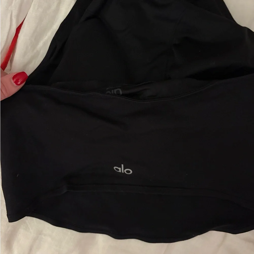 ALO Yoga Black Halter Crop Top